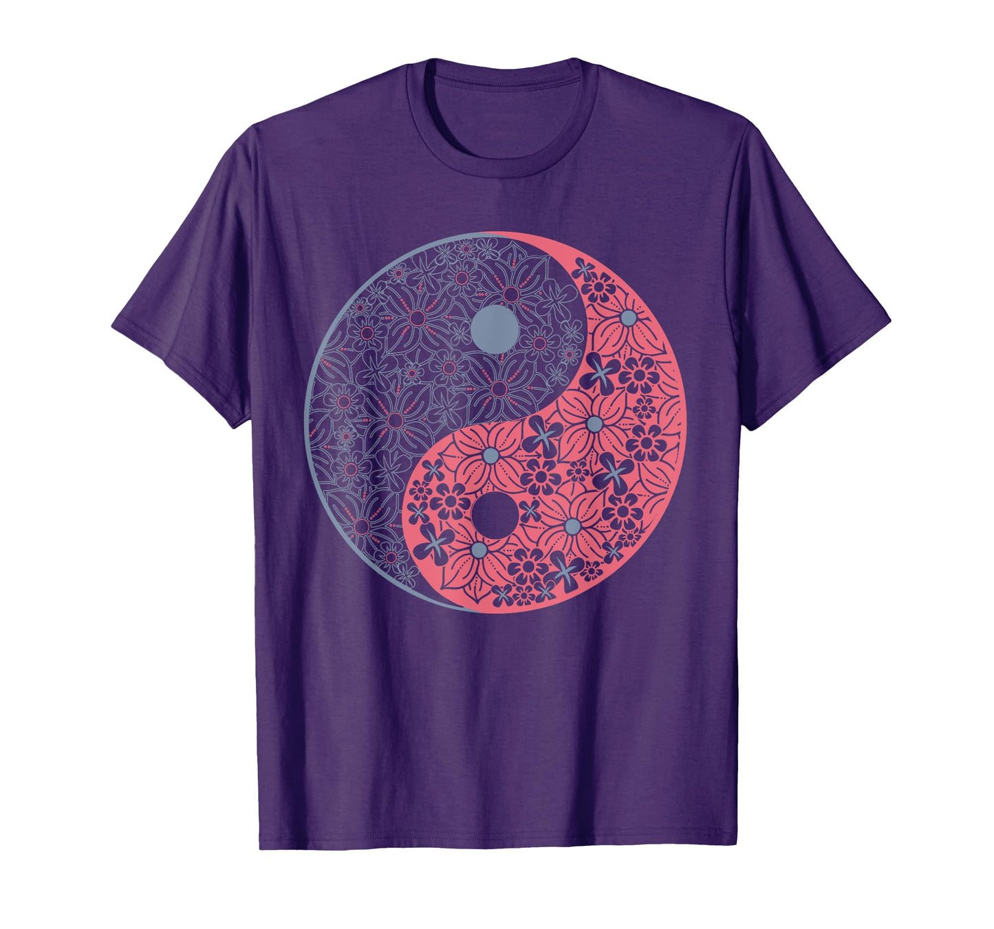 Yin Yang Floral Design - Colorful Edition T-Shirt