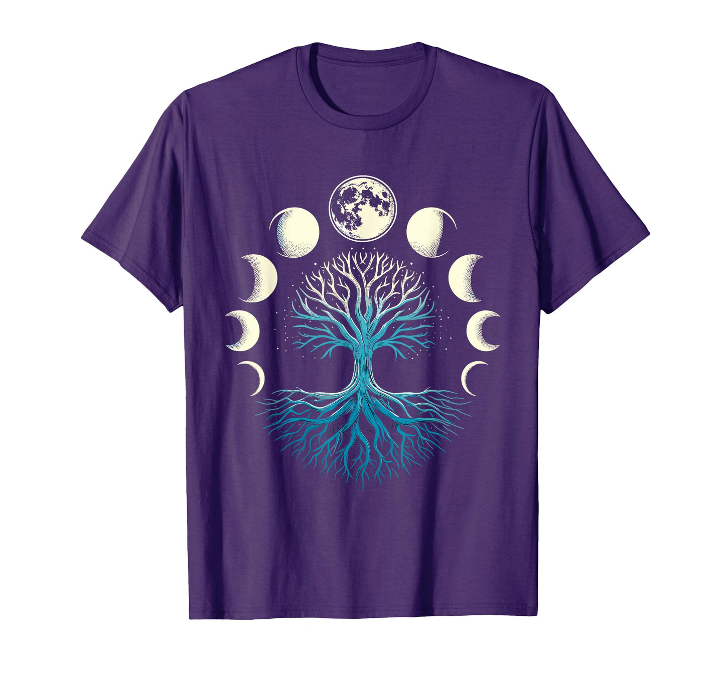 Spiritual Tree Moon Phases Yoga T-Shirt