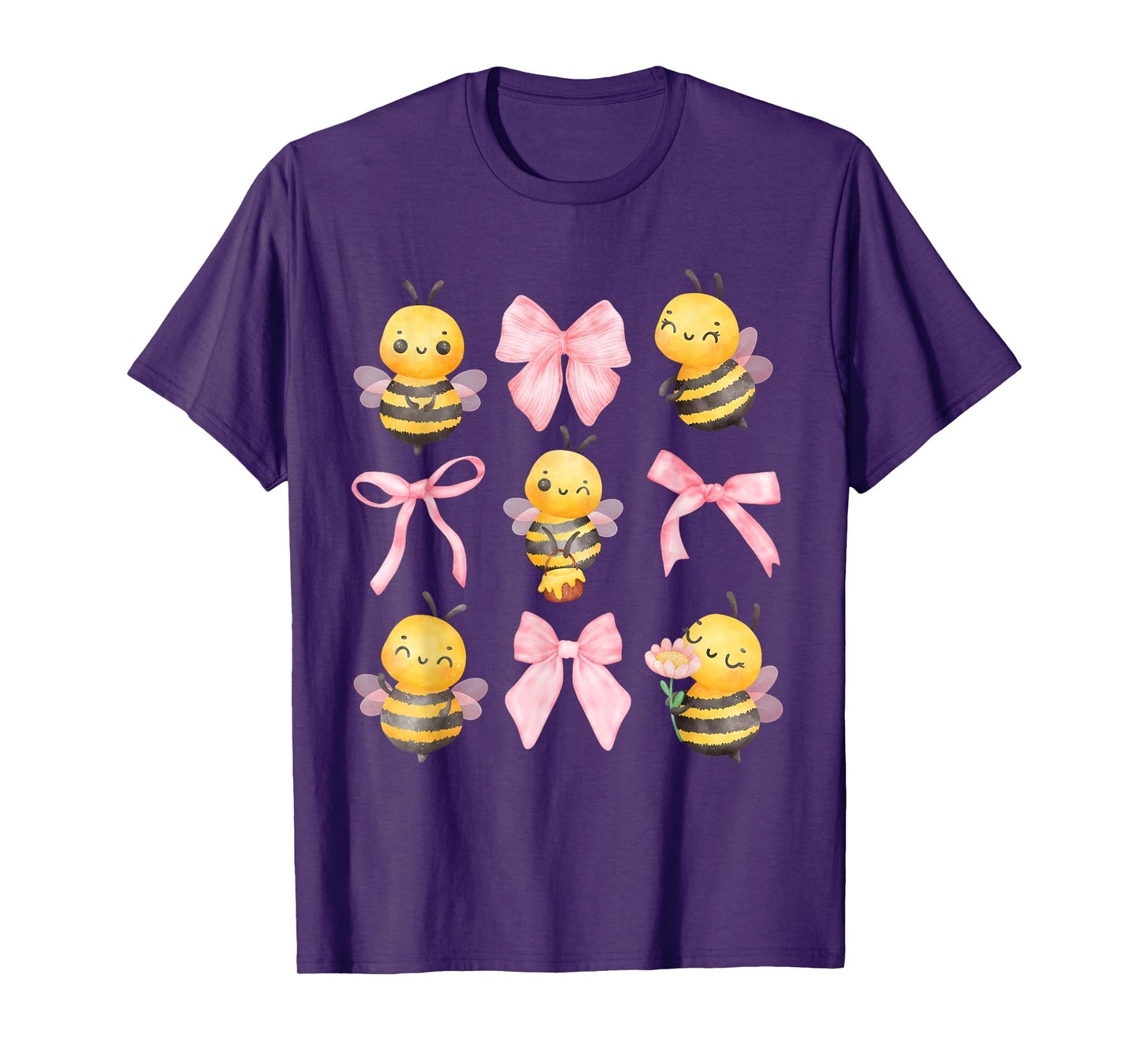Coquette Bee Pink Bow Bumblebee Theme Birthday Girls T-Shirt