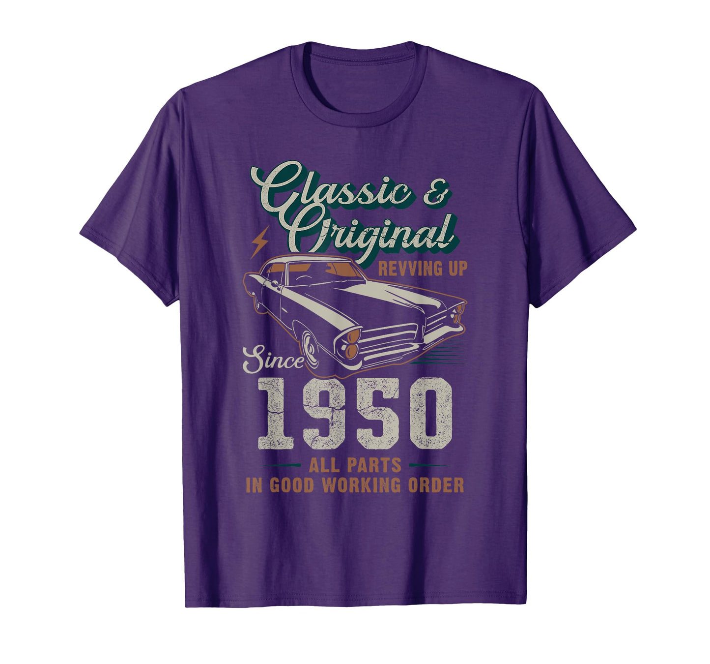 Born 1950 Vintage Classic Car 75th Birthday T-Shirt