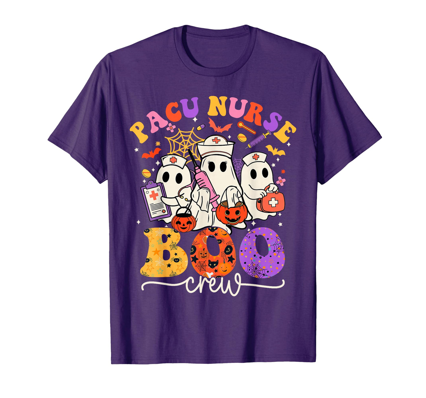 PACU Boo Crew Costume Funny Nurse Ghost Halloween T-Shirt