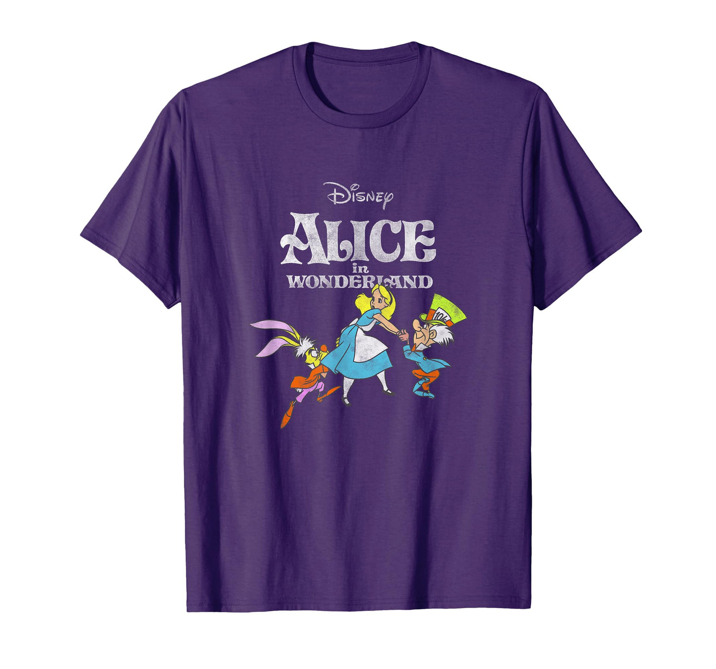 Disney Alice In Wonderland Alice Mad Hatter March Hare T-Shirt