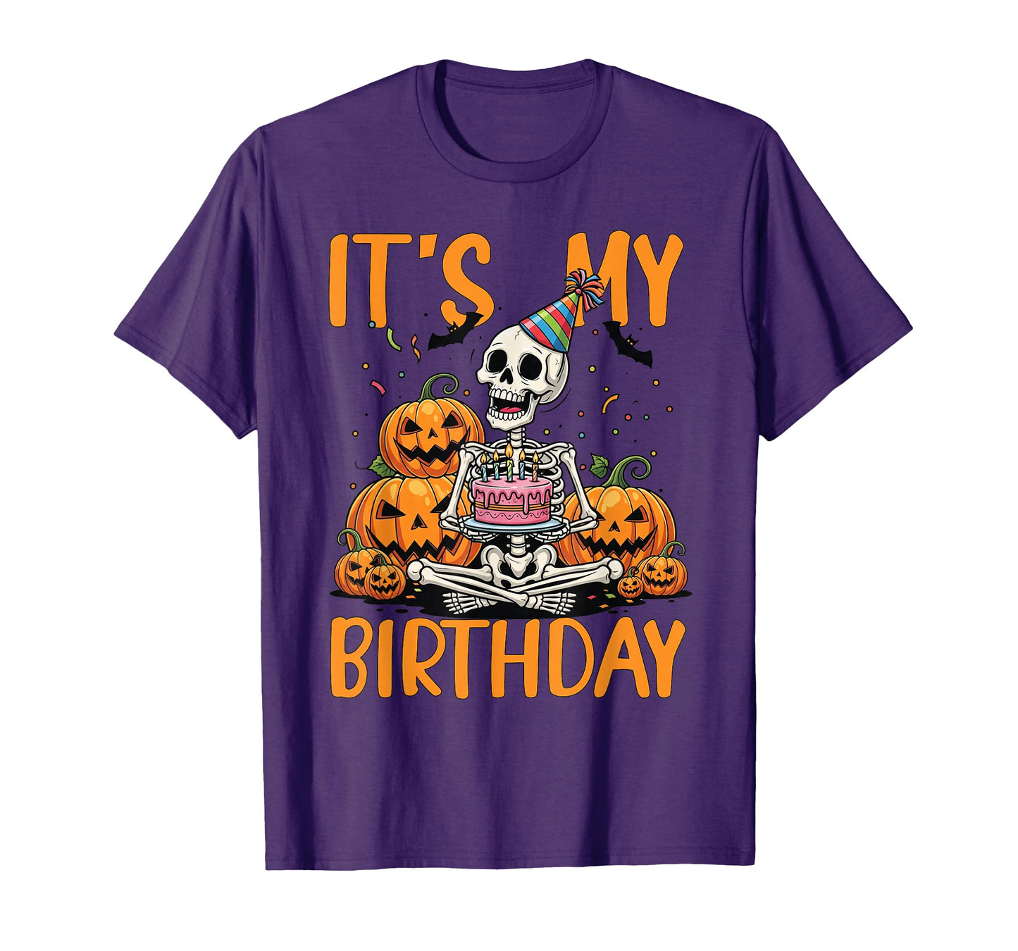 It's My Birthday Skeleton Happy Halloween Birthday Party T-Shirt