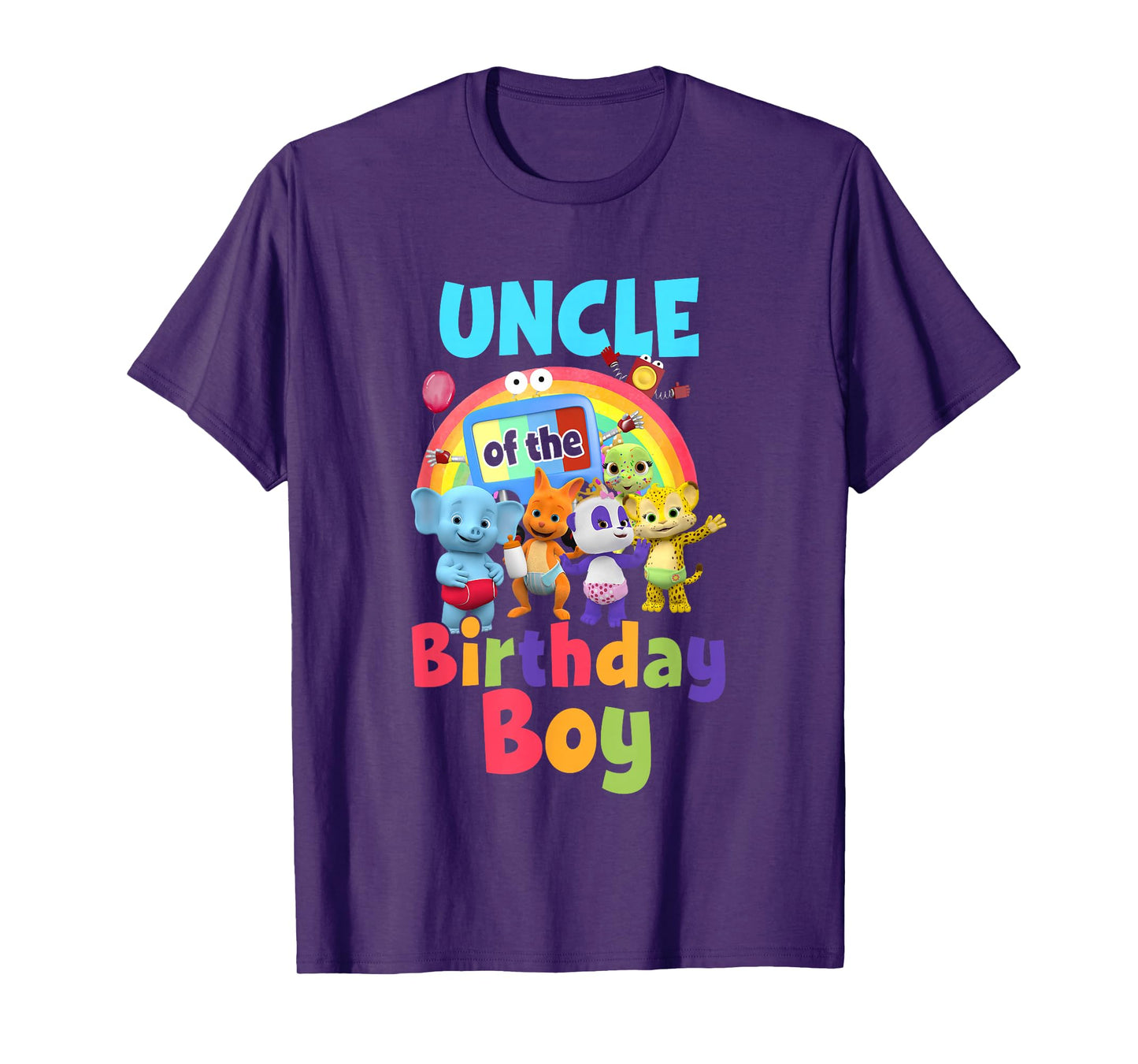 Uncle Of The Birthday Boy Family Party Decor Matching T-Shirt