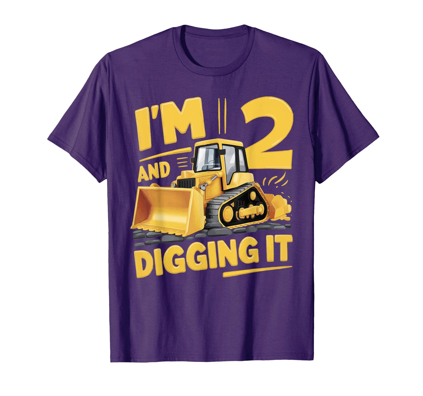 Construction Truck 2th Birthday 2 Years Old Digger Builder T-Shirt