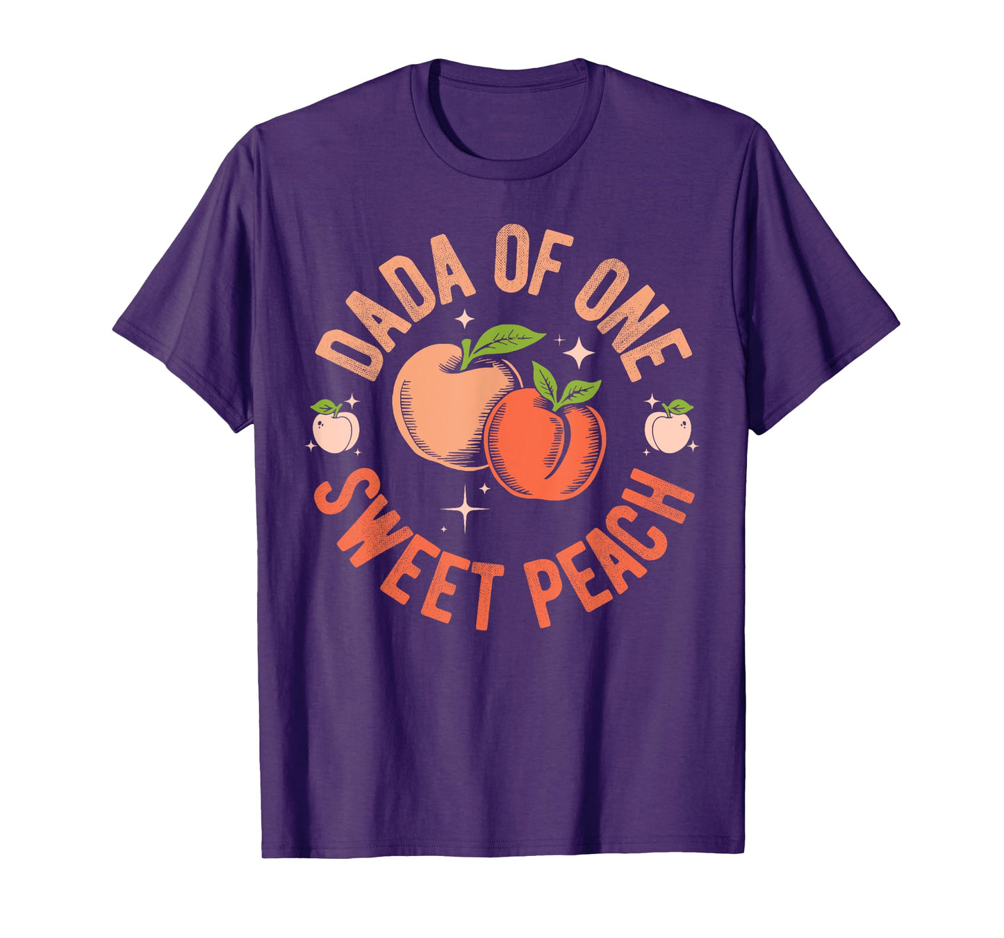 Dada Dad First Birthday One Sweet Peach Bday Family Matching T-Shirt