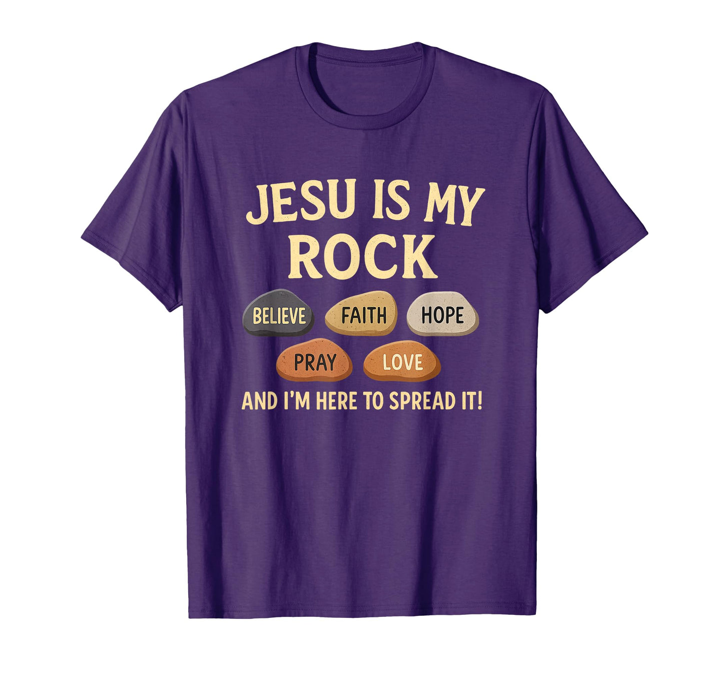 Jesus is My Rock Christian Faith Bible Verse Shirt T-Shirt