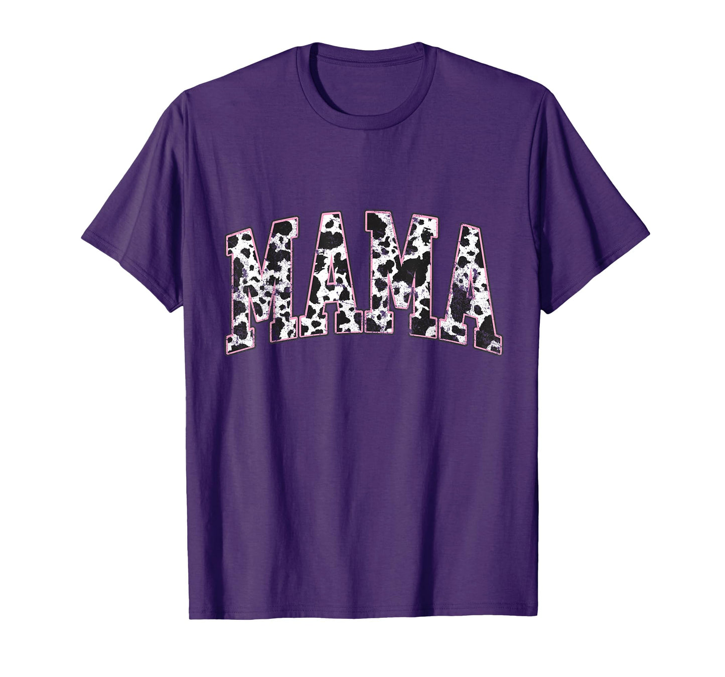 Mama Pink Cow Print Western Retro Varsity Cute T-Shirt