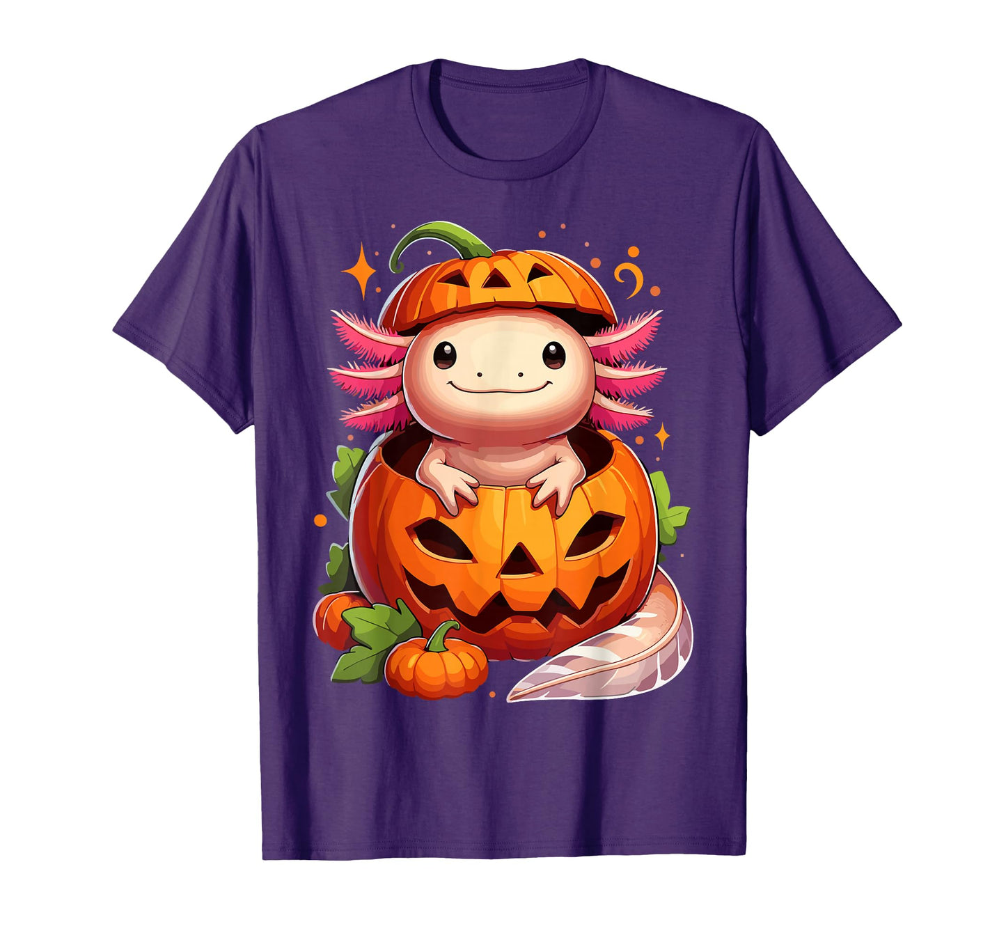 Halloween Axolotl Pumpkin T-Shirt