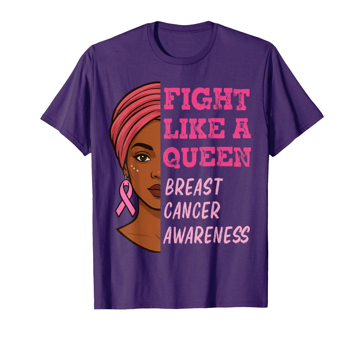 Breast Cancer Awareness Black Women Pink Ribbon Survivor T-Shirt