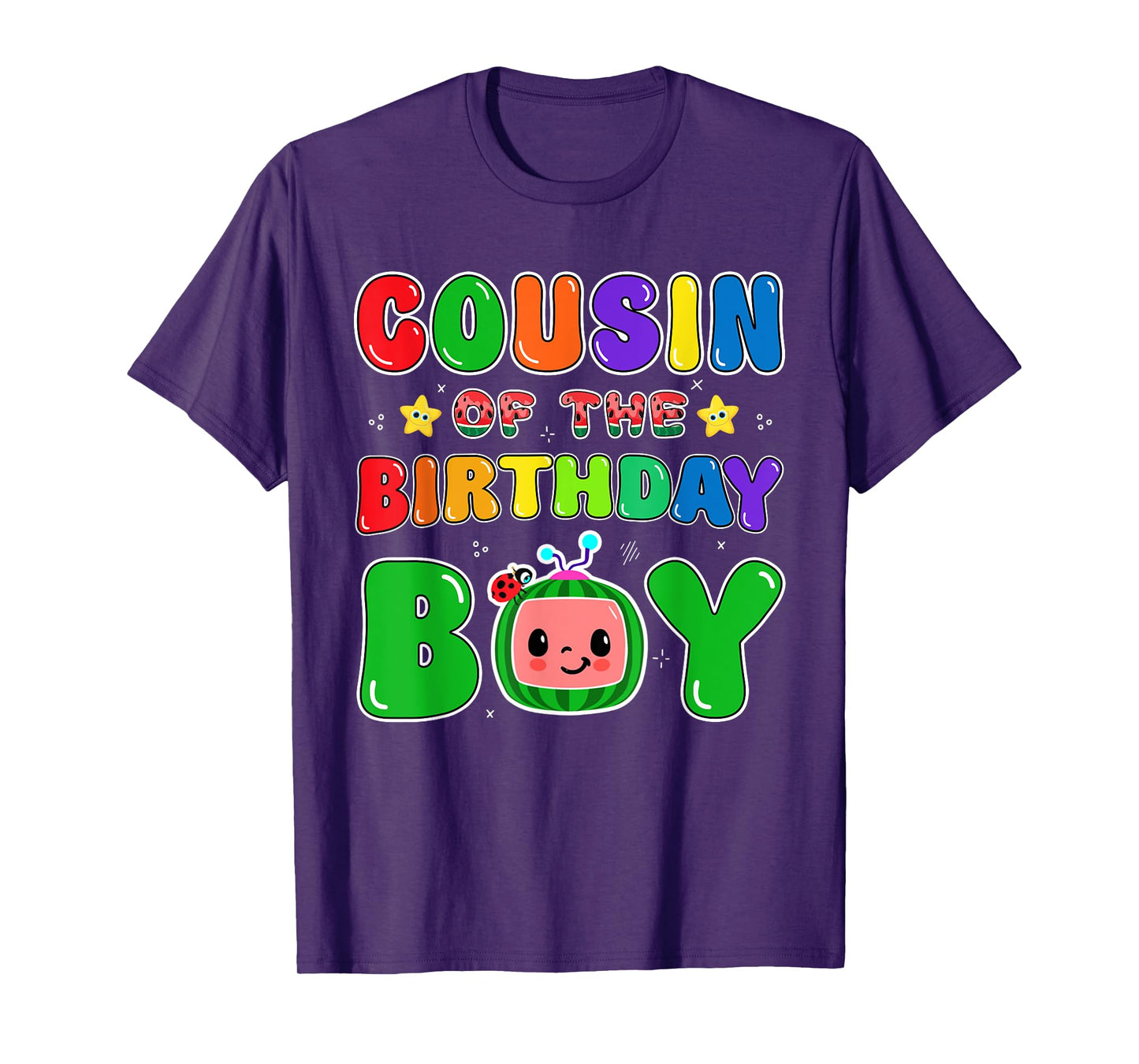Cousin of The Birthday Boy Funny Melon Family Party Matching T-Shirt