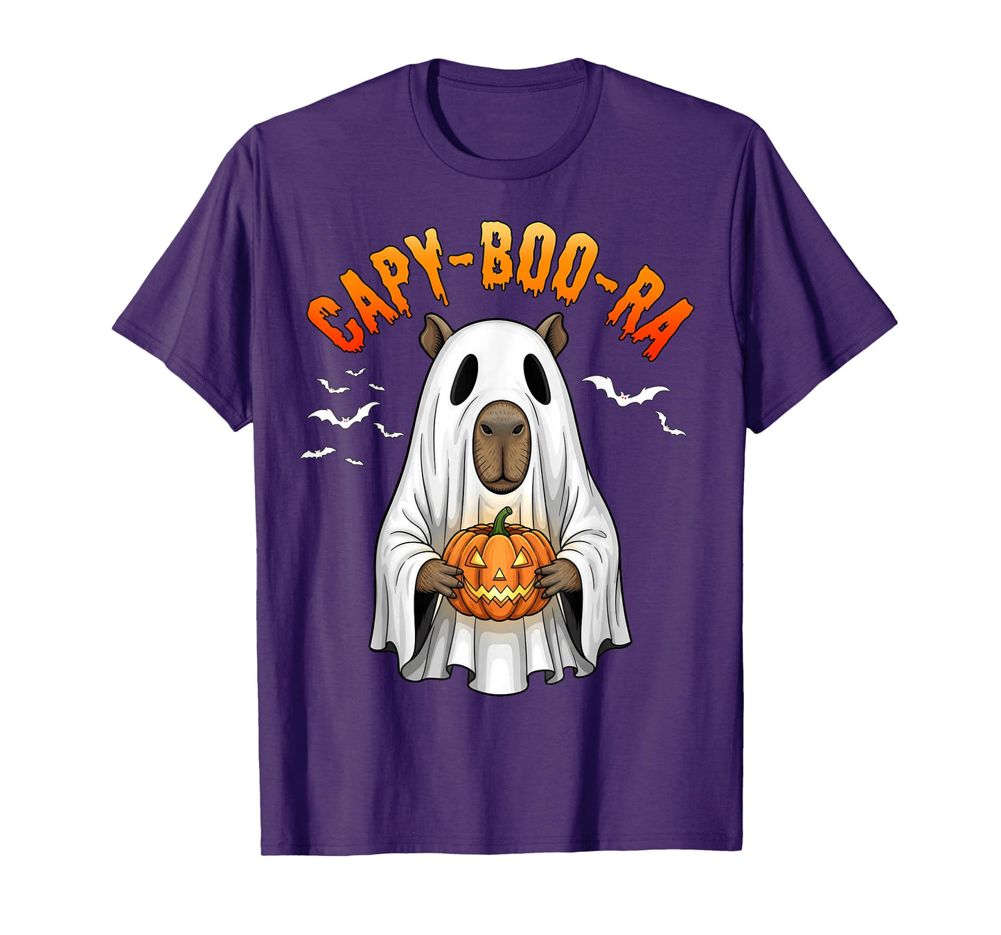 Fun Spooky Capybara Capy-Boo-ra Halloween Ghost Boo Costume T-Shirt