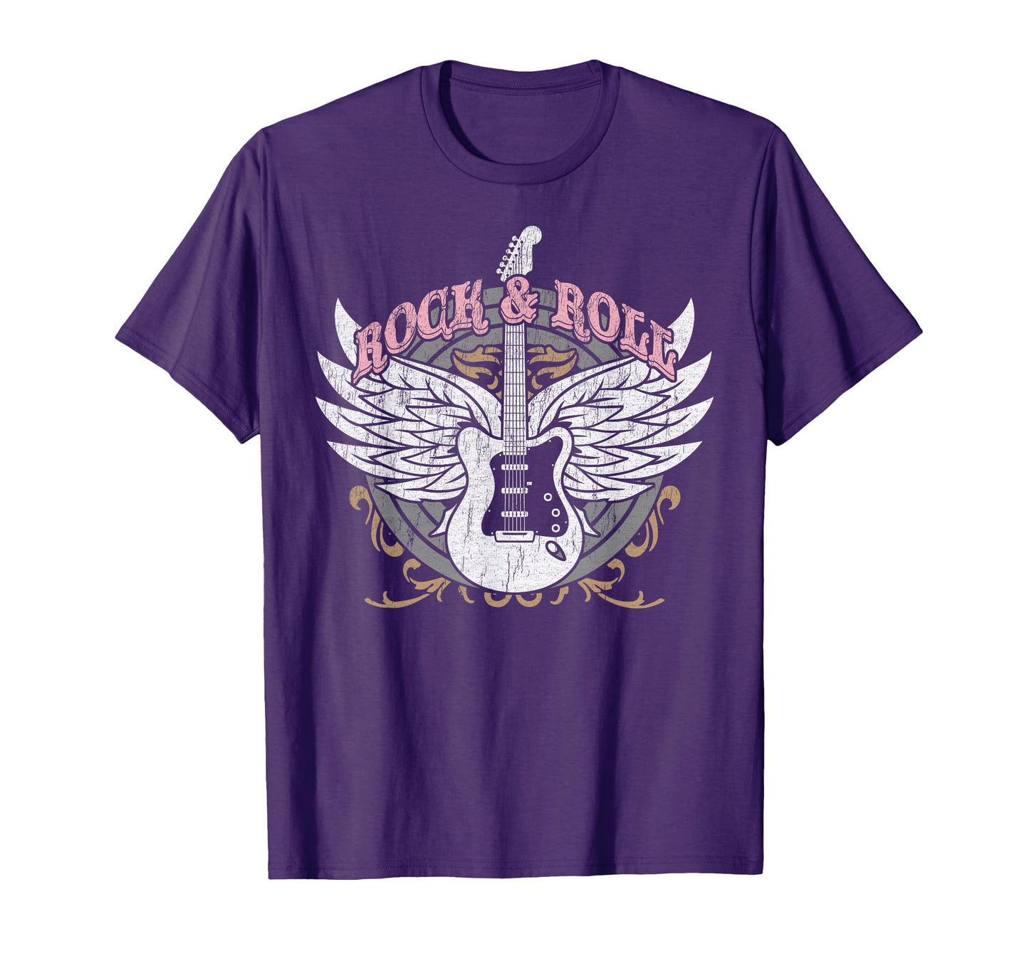 Rock and Roll Guitar Vintage ROCK Women Music T-Shirt