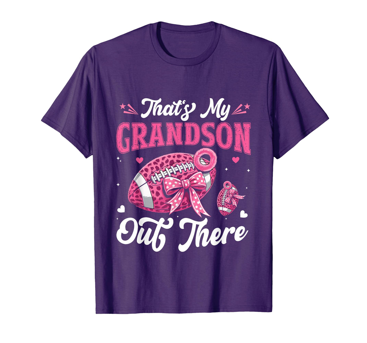 That's My Grandson Out There Football Grandma Grandpa Funny T-Shirt