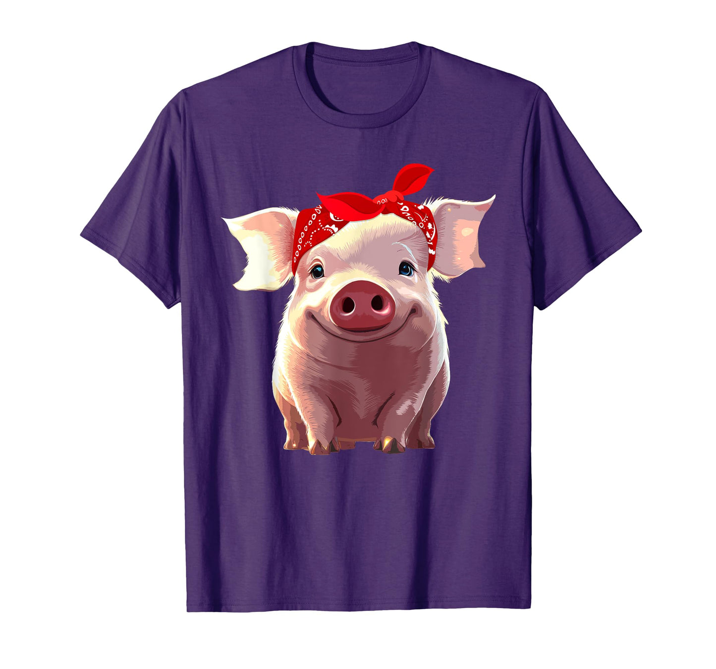 Funny Pig Design For Women Girls Kids Toddlers Piggy Lovers T-Shirt