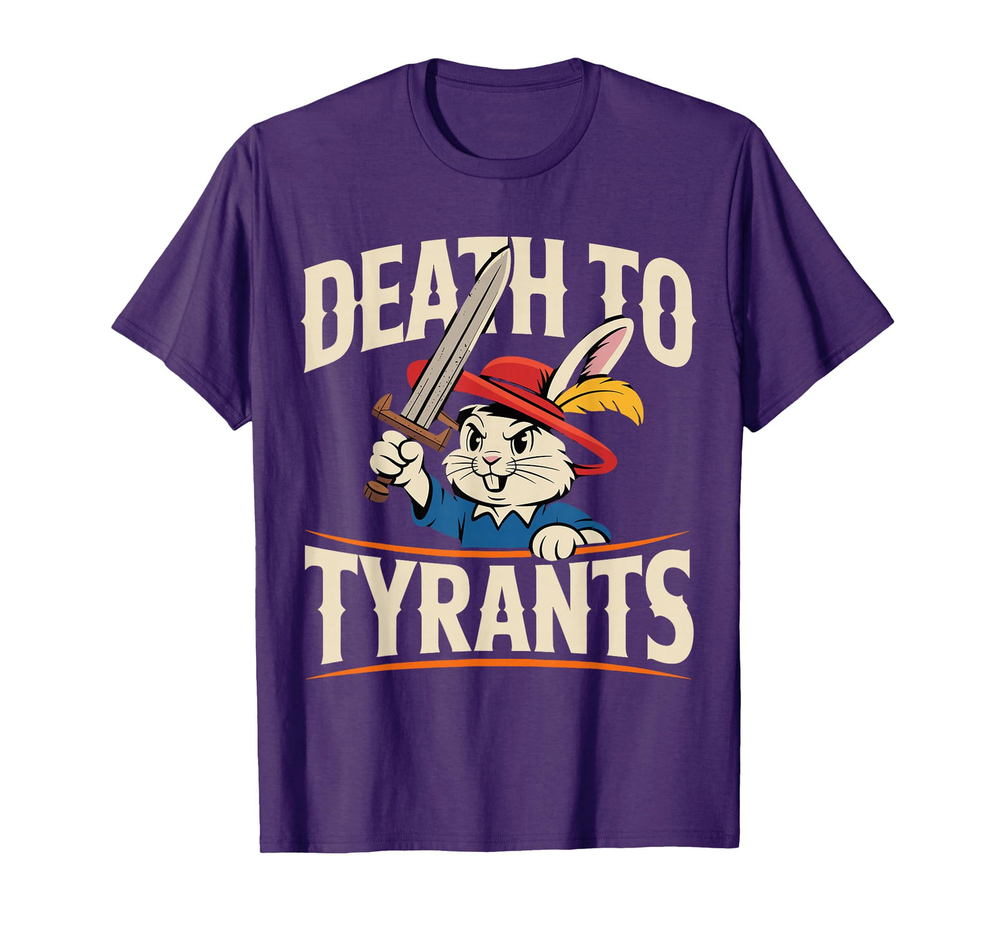 Retro Rabbit Meme Death To Tyrants Funny T-Shirt