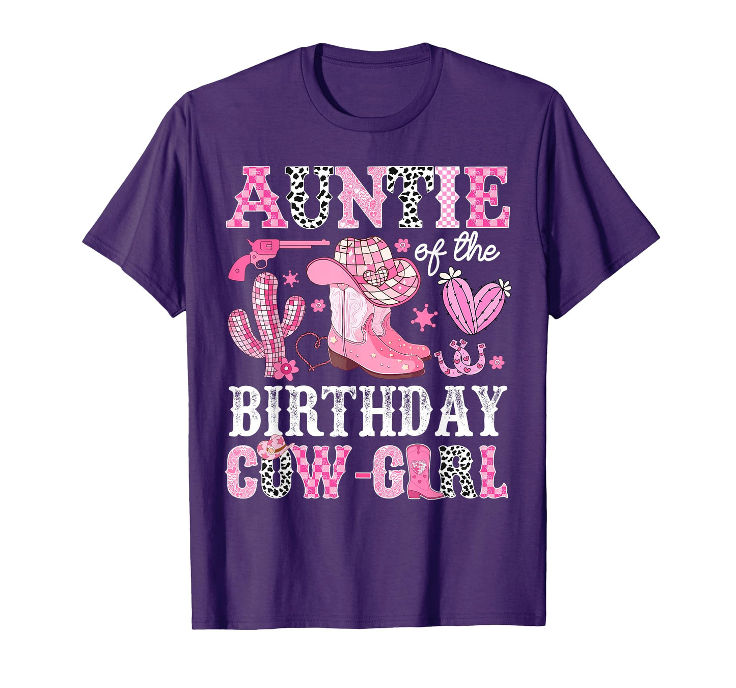 Auntie Of The Birthday Cow-Girl Rodeo Cowgirl Bday T-Shirt