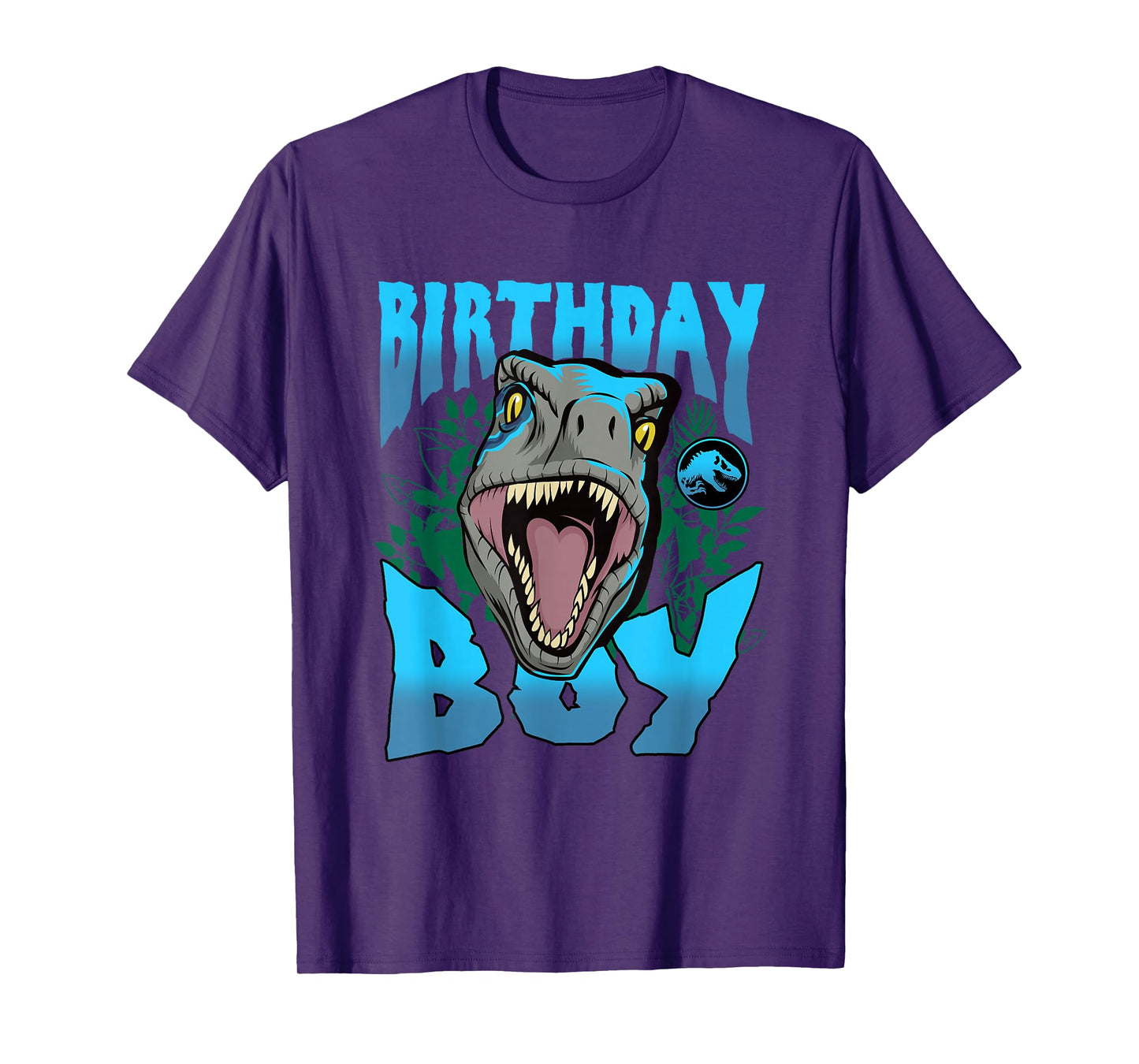 Jurassic World Birthday Boy Roaring Velociraptor Blue Logo T-Shirt