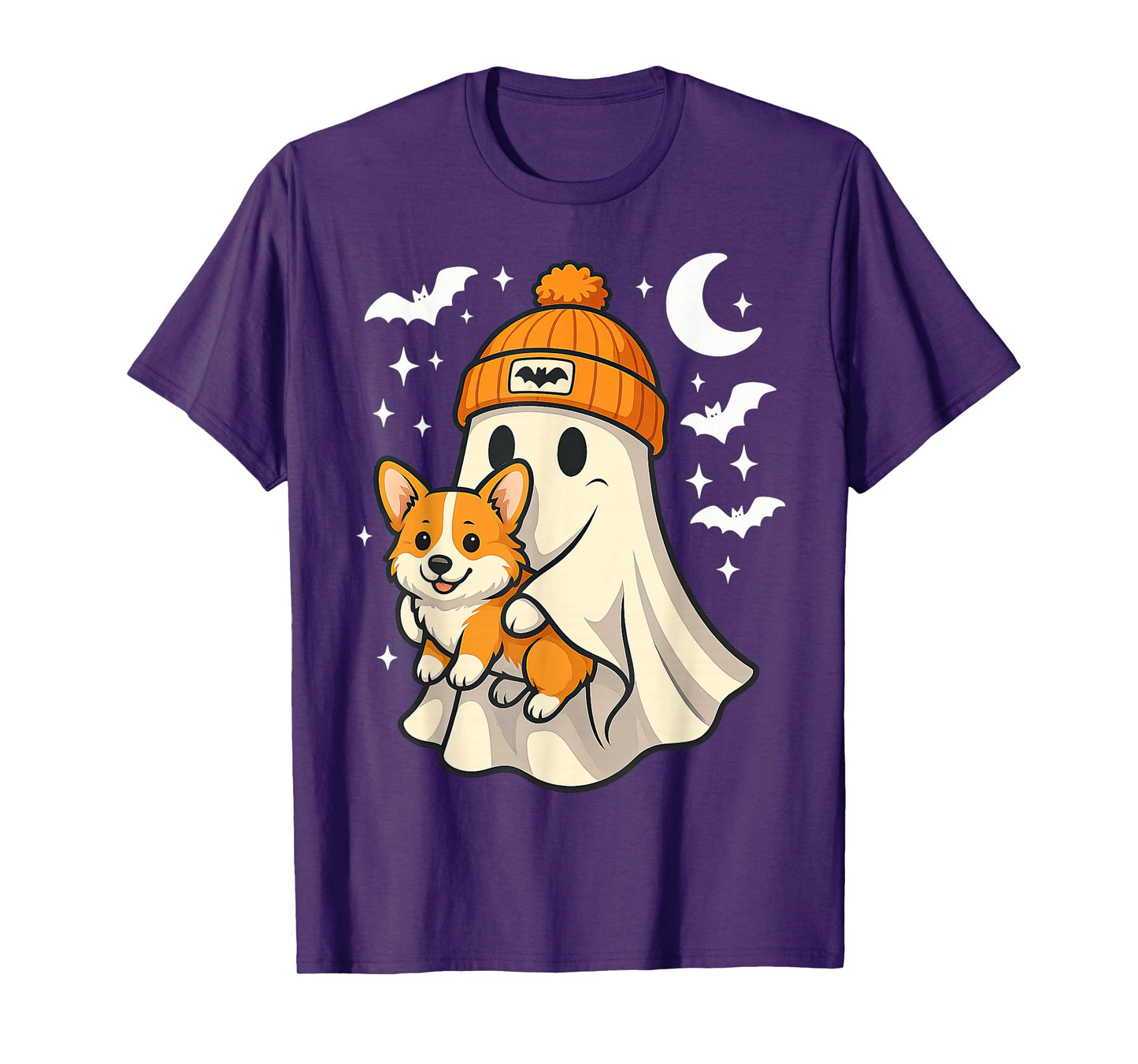 Ghost Pembroke Welsh Corgi Dog Lover Halloween Men Women T-Shirt