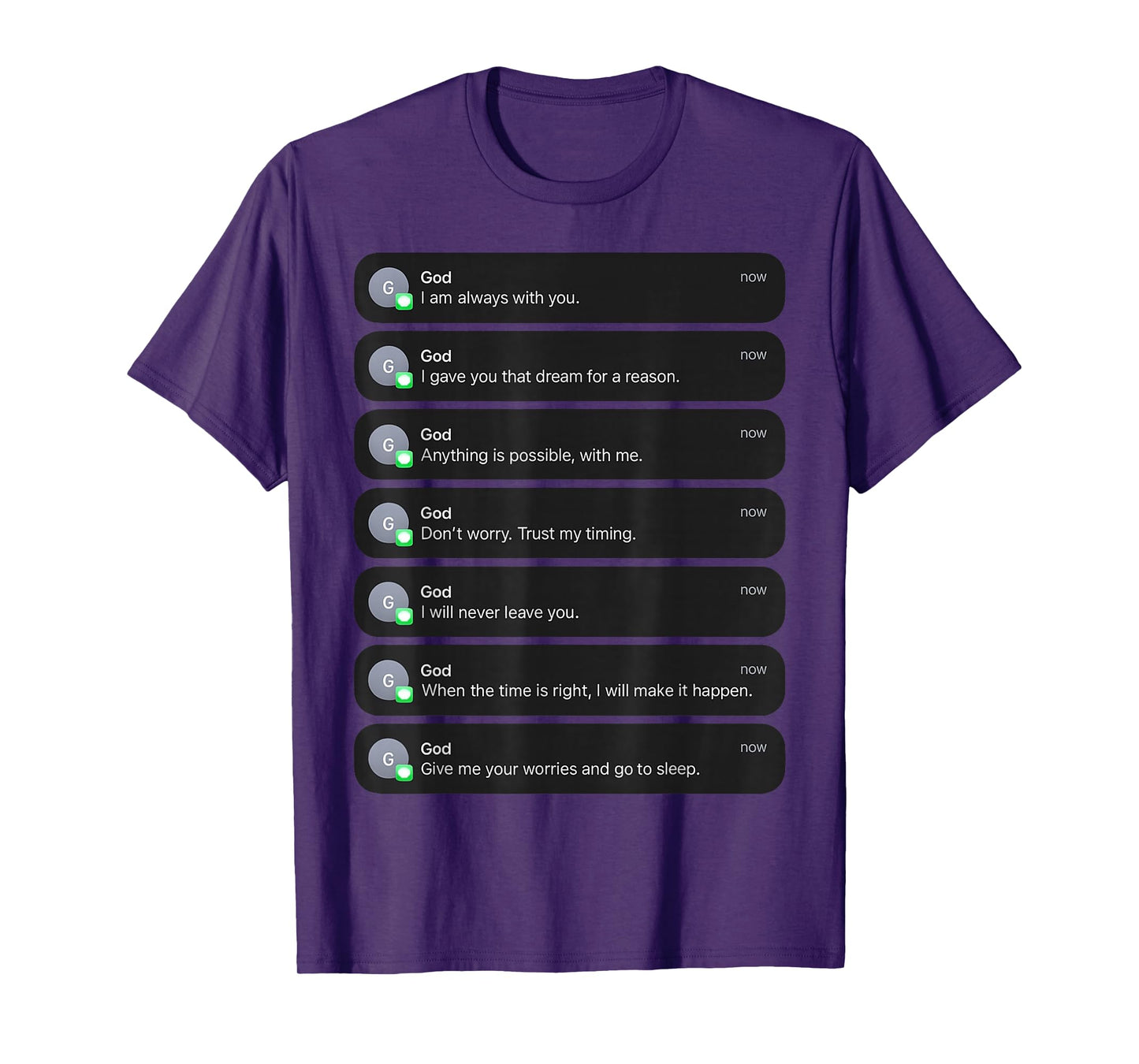 God Messages I’m Always with You Jesus Christian Womens Mens T-Shirt