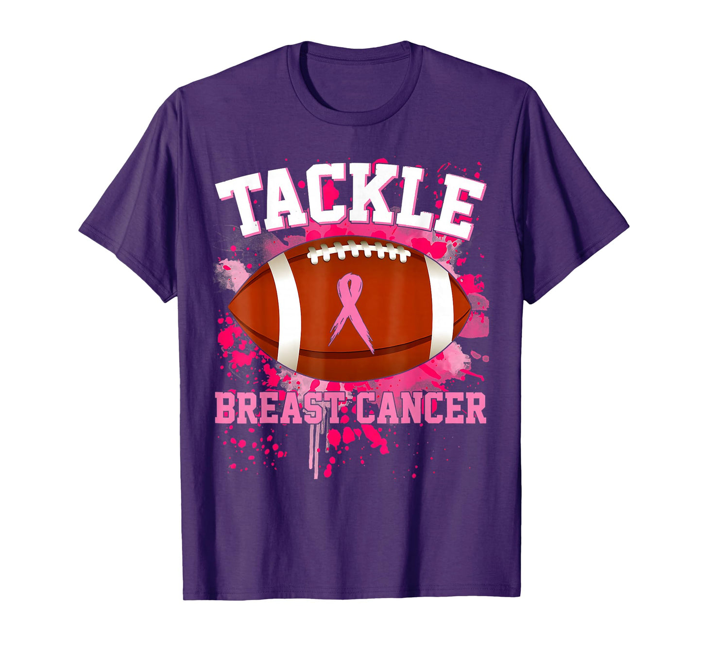 Tackle Breast Cancer Football Pink Breast Cancer Awareness T-Shirt