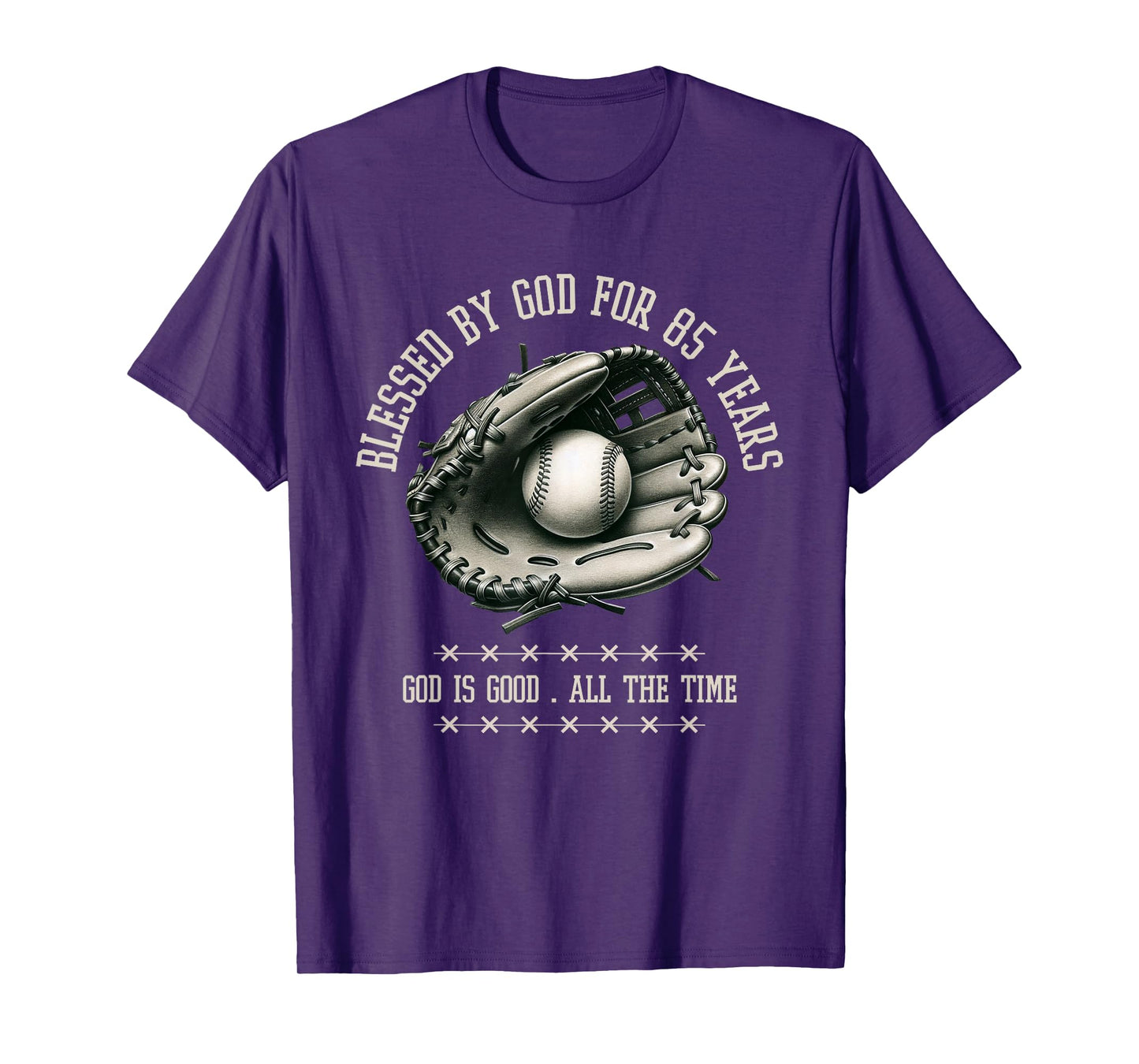 Blessed by God for 85 Years Old Baseball 85th Birthday Gifts T-Shirt