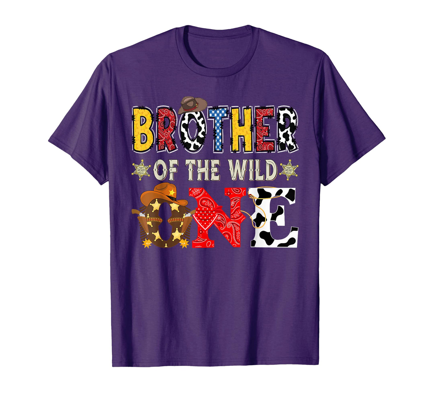 Brother of The Wild One 1St Birthday Boy Western Cowboy T-Shirt