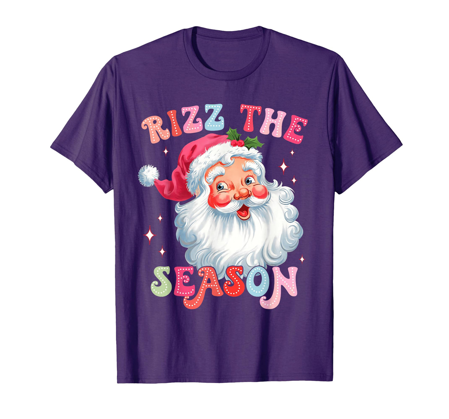Rizz the Season Funny Christmas Rizzmas Santa Claus Rizzler T-Shirt