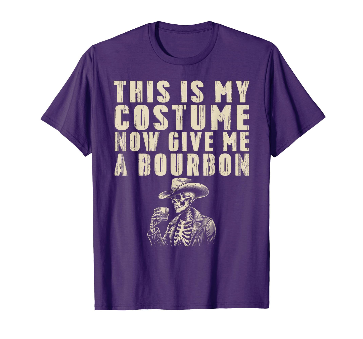 This is My Costume Give Me A Bourbon Shirt Men Dad Halloween T-Shirt
