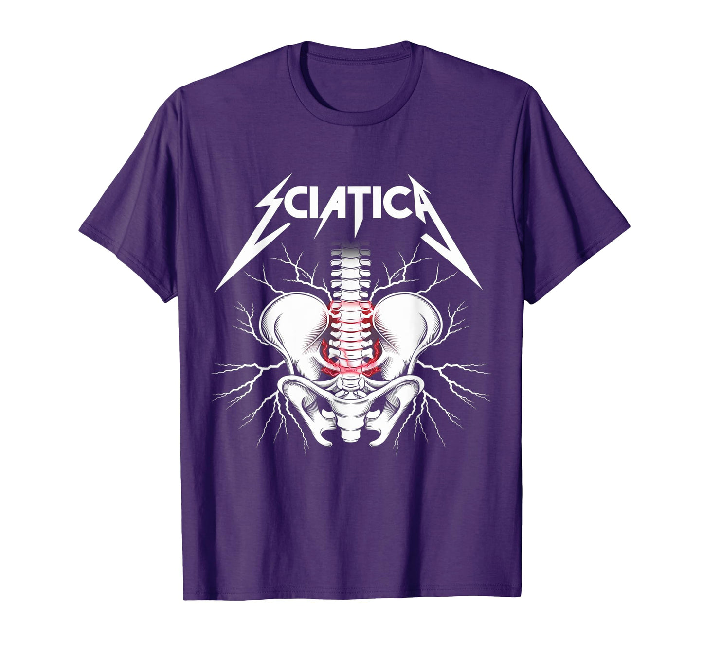 Sciatica Skeleton - Funny Rock T-Shirt
