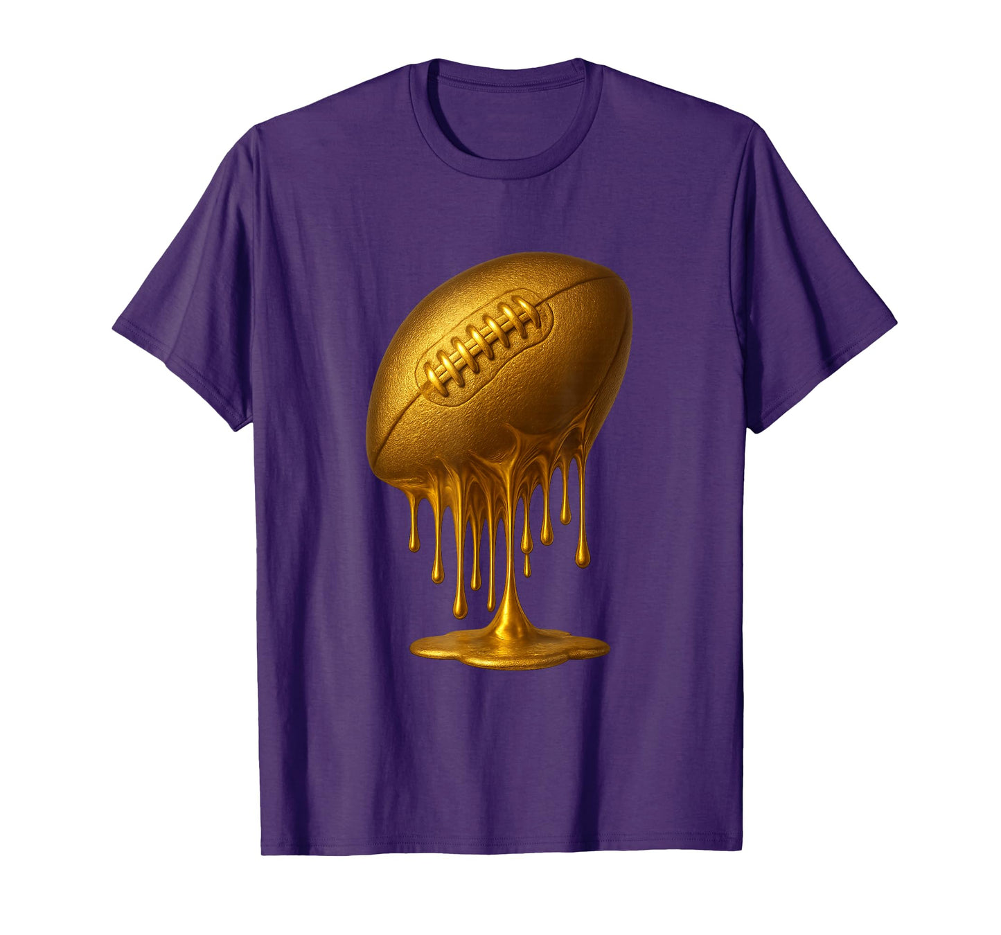 Dripping Gold Drip Football Game Day Player Coach Baller T-Shirt