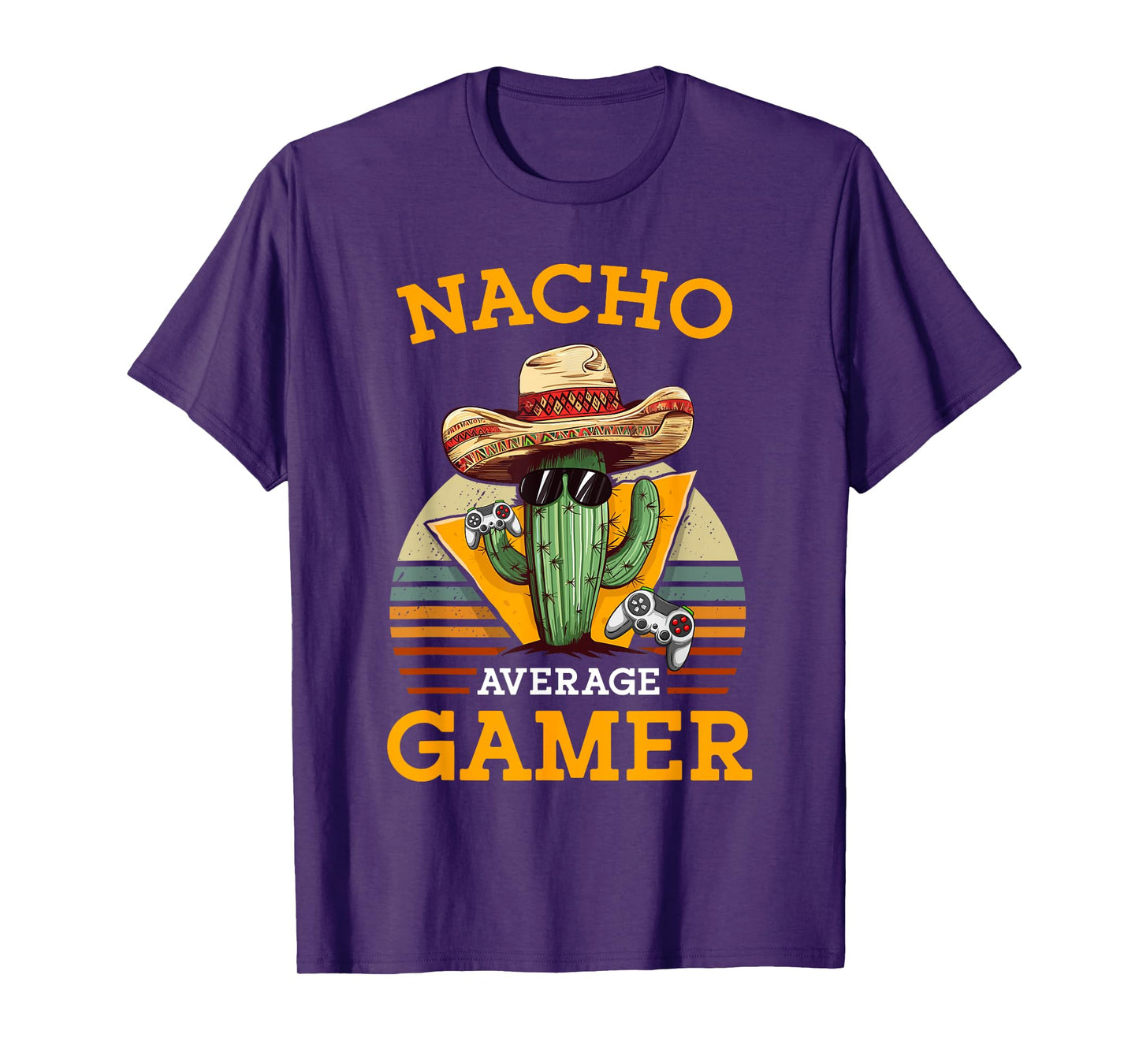 Nacho Average Gamer Video Game Player Funny Vintage Gaming T-Shirt