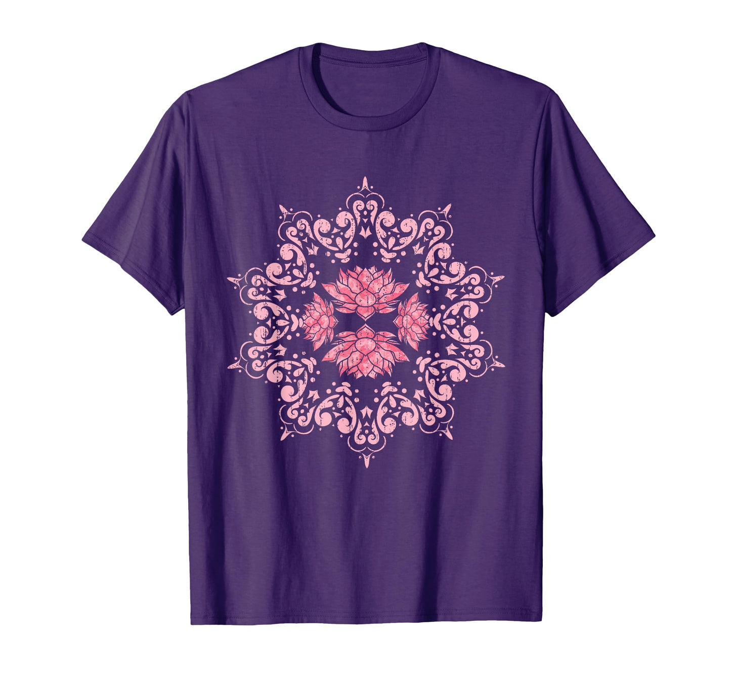 Boho Flower Spiritual Yoga Pilates Prana Art Mandala Lotus T-Shirt