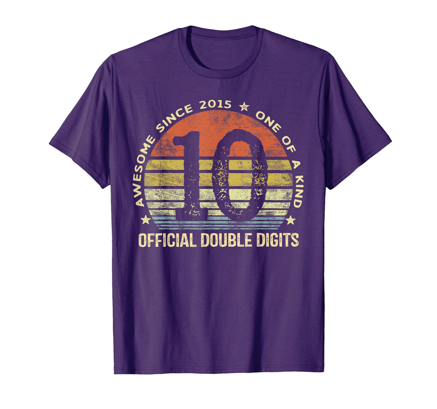 Awesome Since 2015 Official Double Digits 10 Year Old BDay T-Shirt