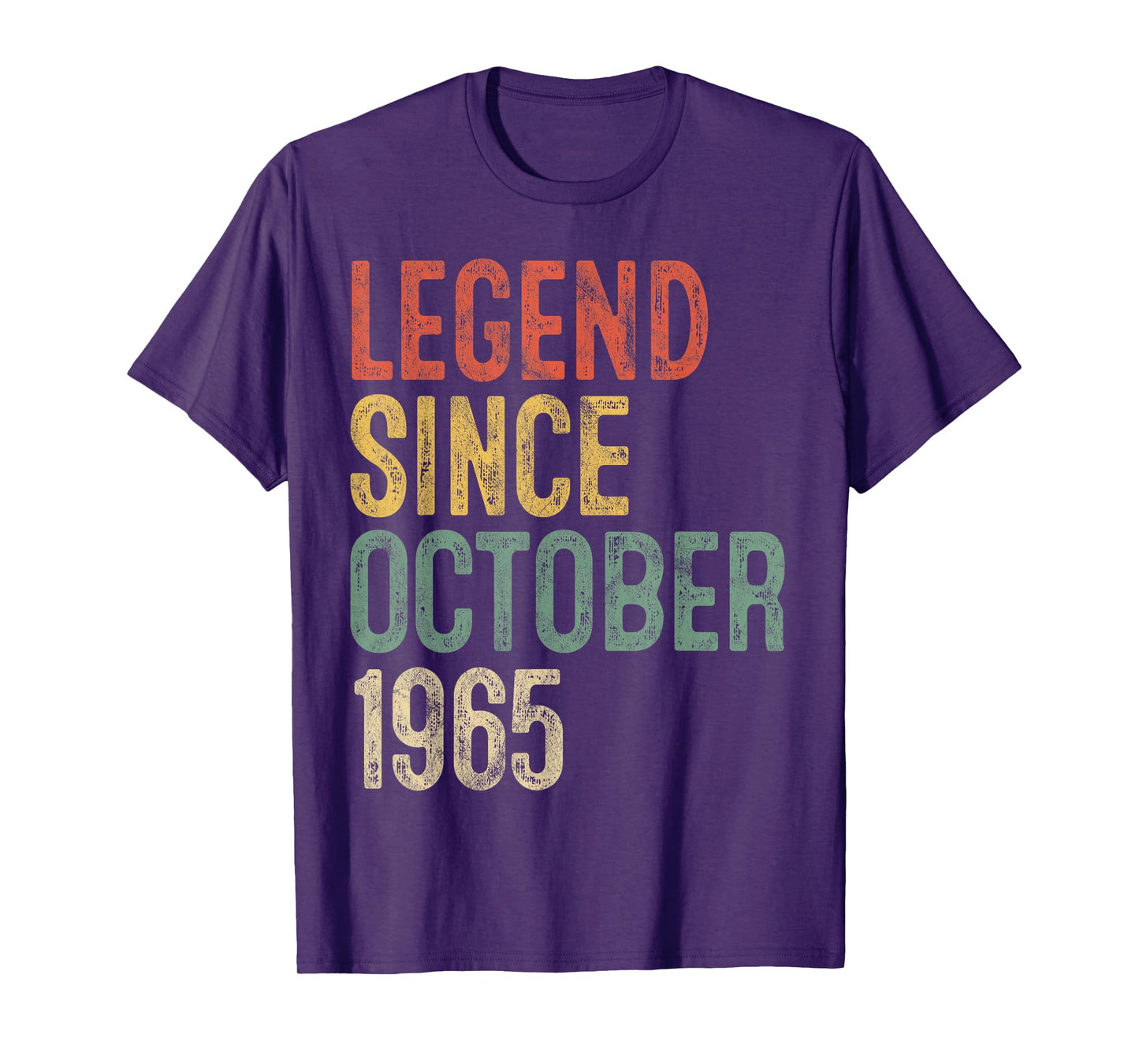 Legend October 1965 60th Birthday Men Women 60 Year Old T-Shirt