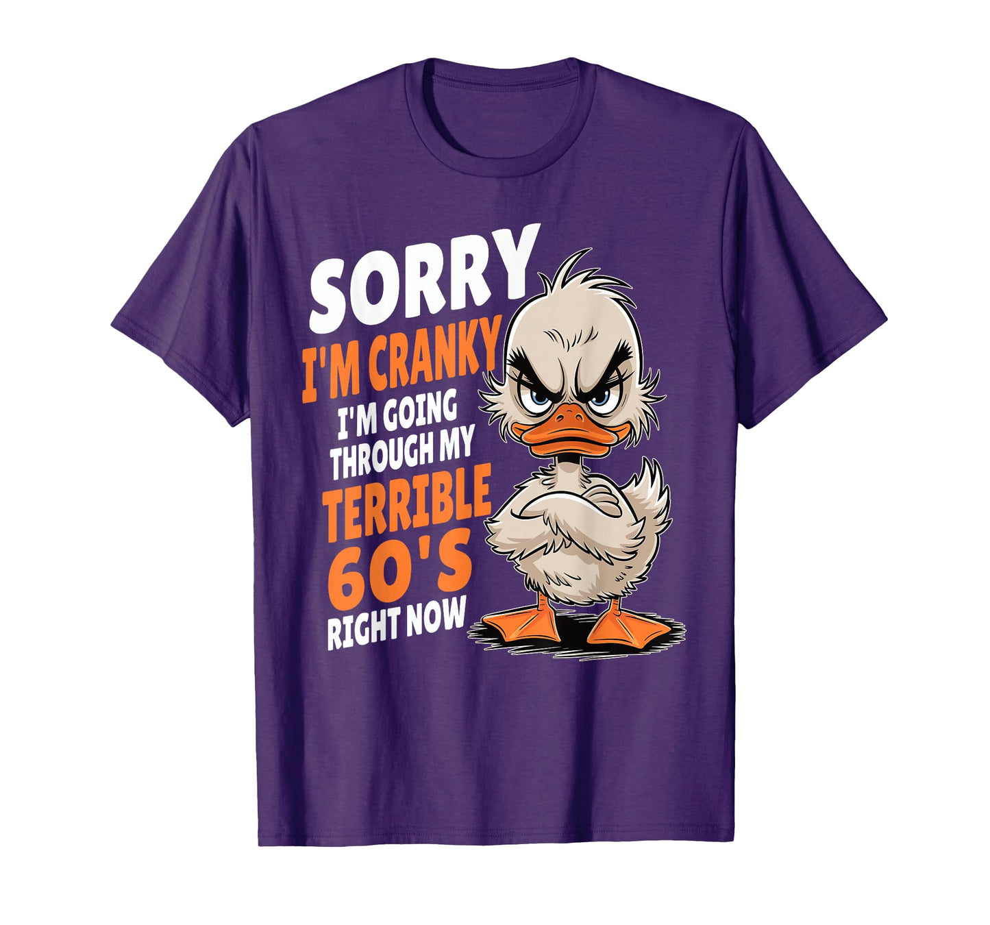 Duck Sorry I'm Cranky I'm Going Through My Terrible 60's T-Shirt