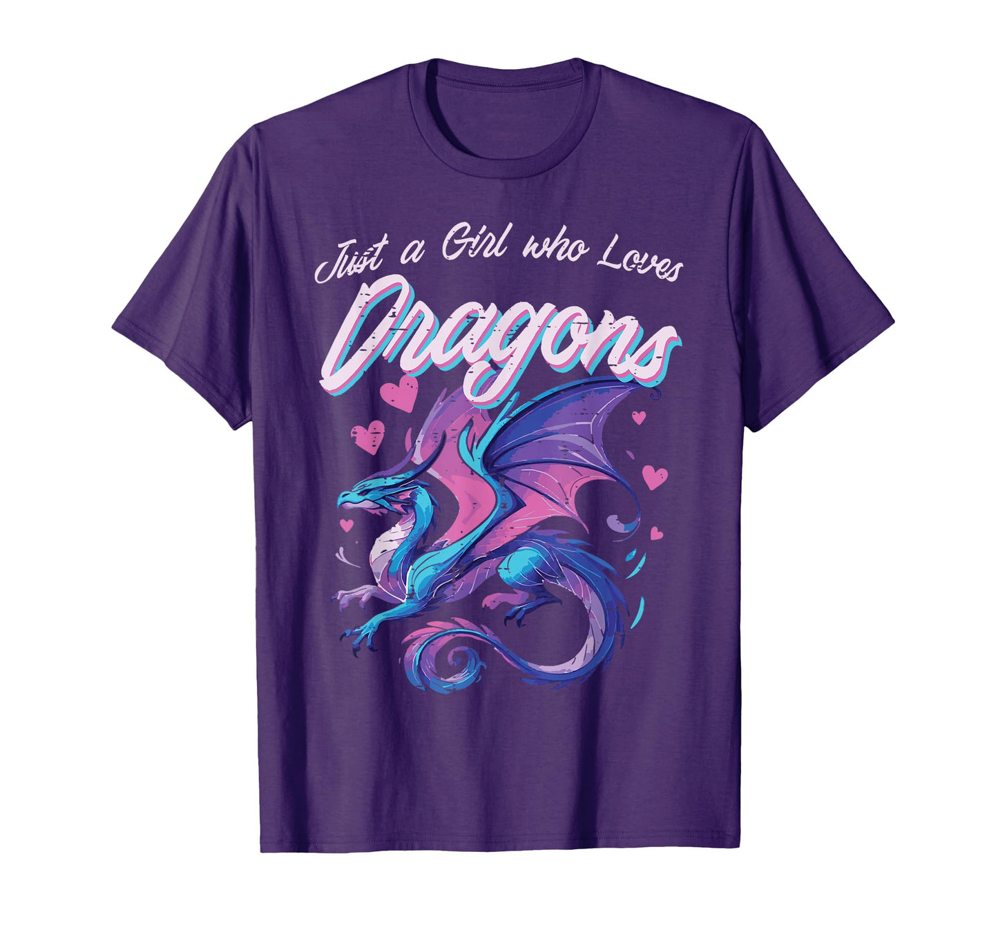 Girl Who Loves Dragons Mythical Fantasy Girls Kids Women T-Shirt