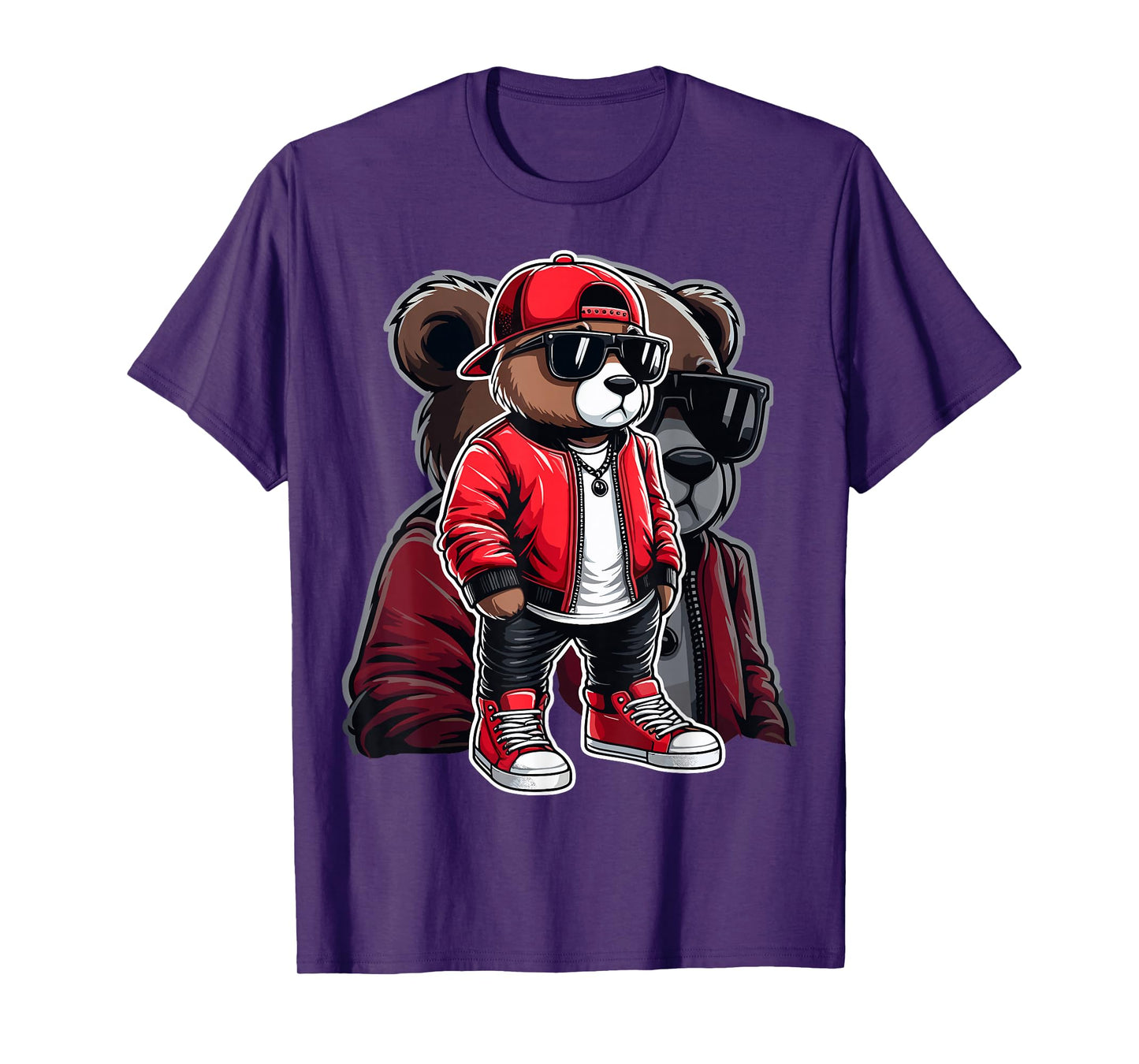 Hip Hop Teddy Bear with Sunglasses T-Shirt