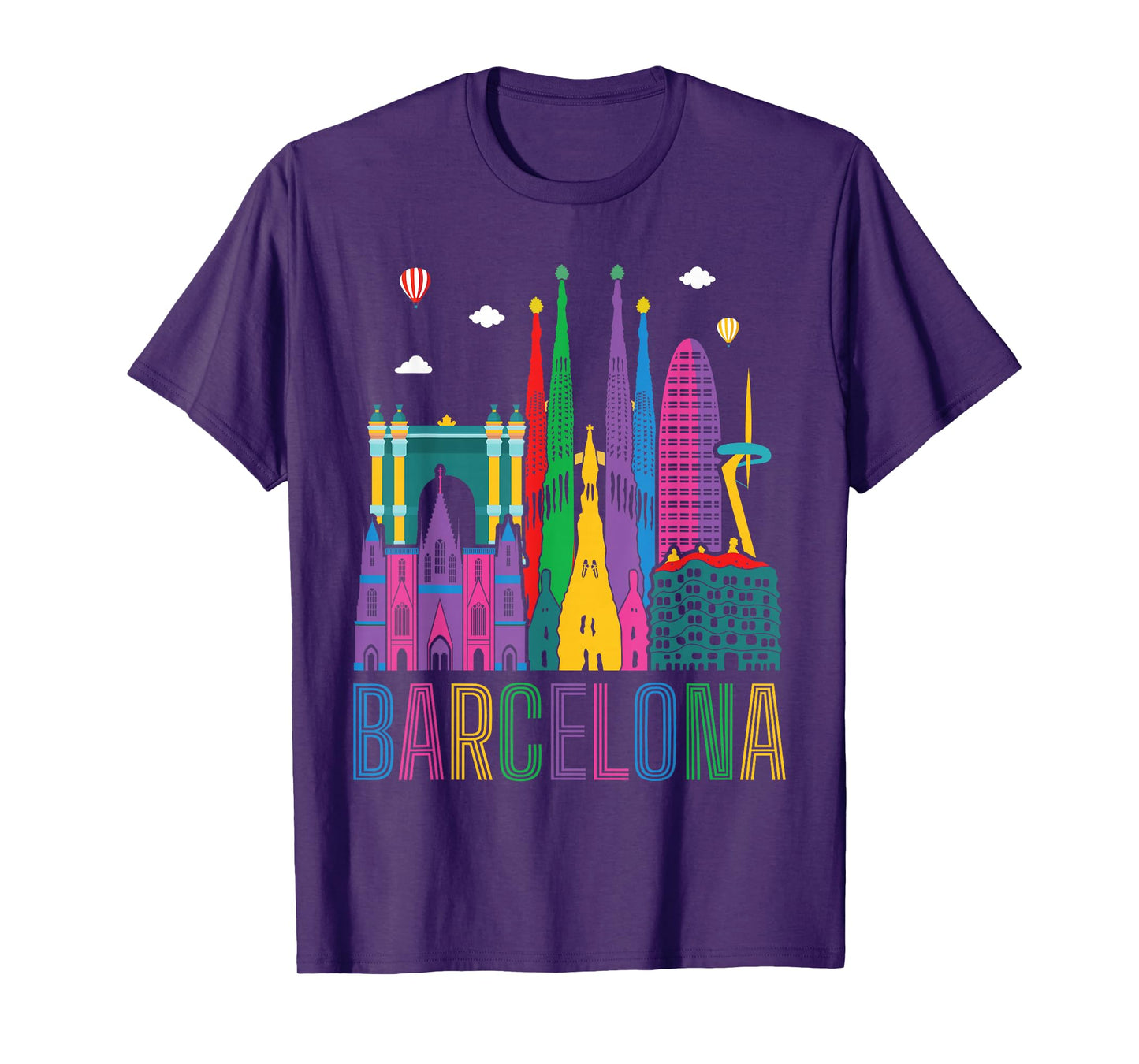 Barcelona City Landscape Attractions Architecture Spain T-Shirt