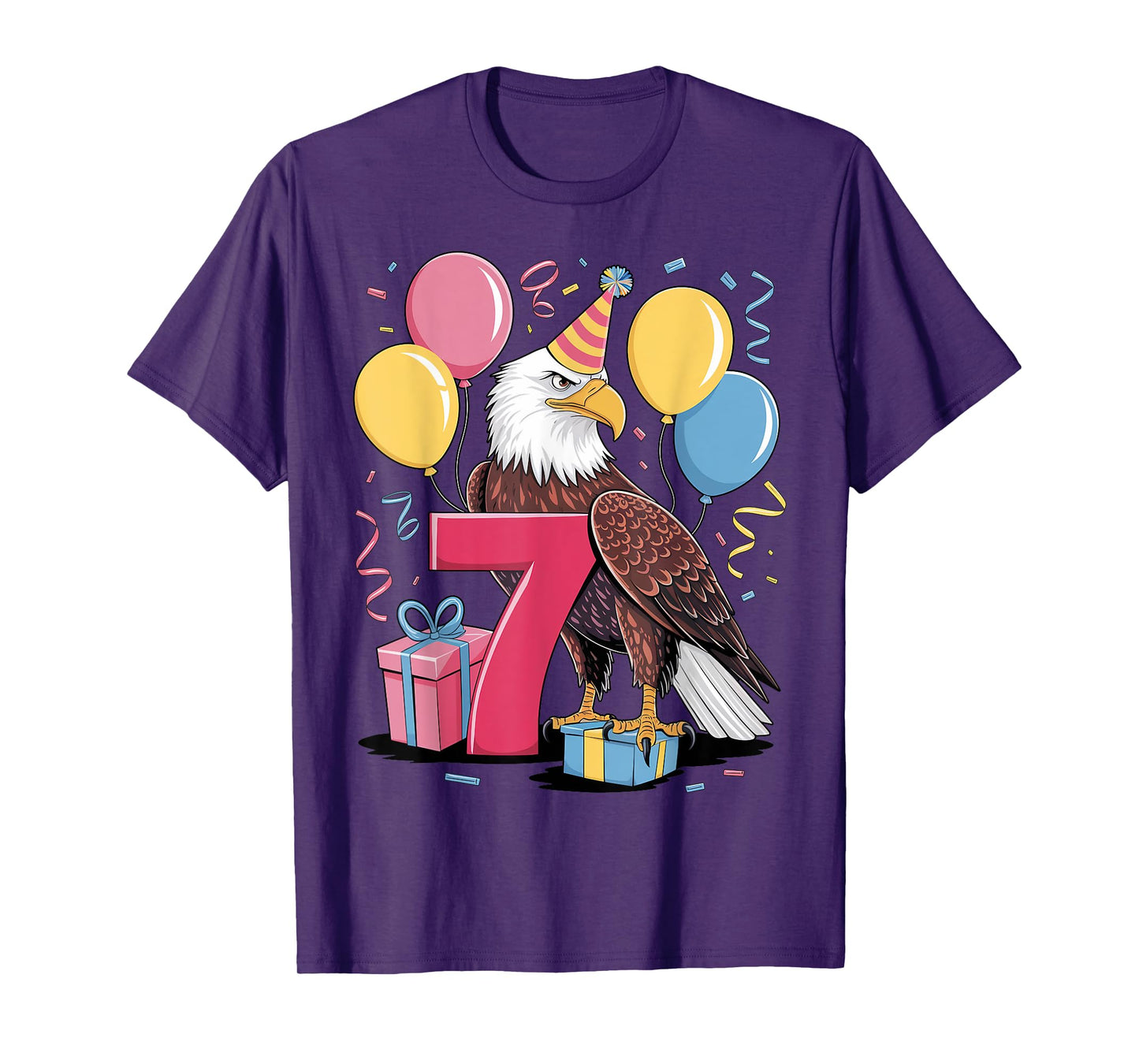 Eagle 7th birthday boy girl 7 years old seventh seven Eagle T-Shirt