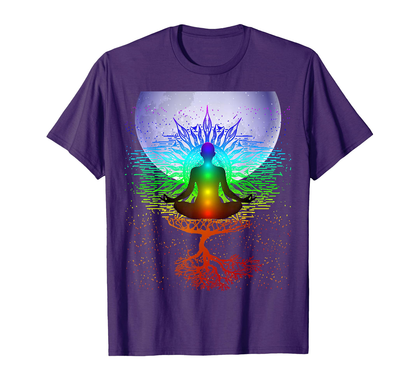 Chakra Meditation Moon Tree of Life T-Shirt
