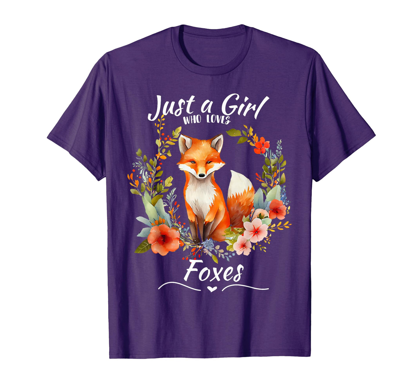 Just a Girl Who Loves Foxes for Girls Who Love Animals T-Shirt