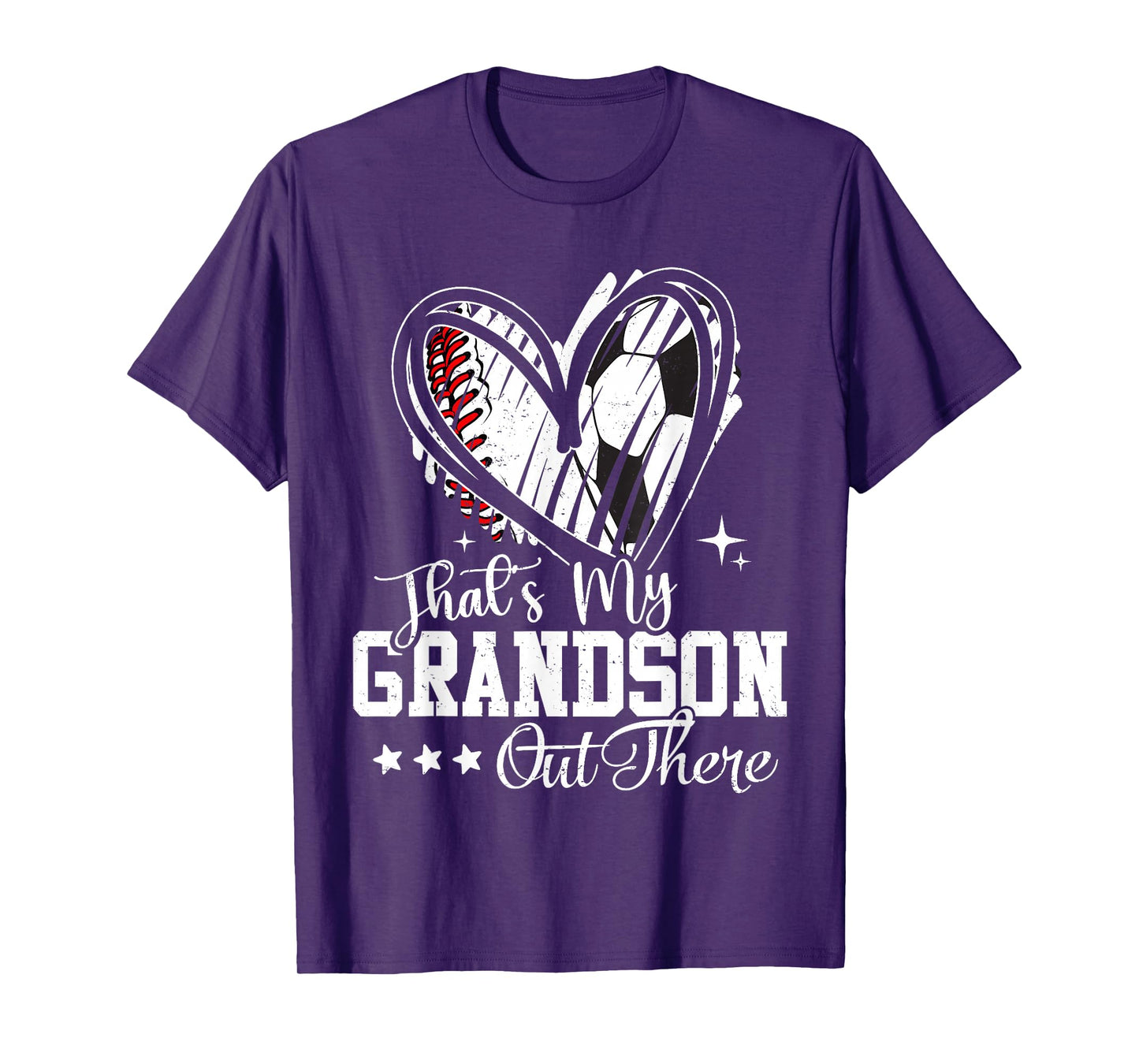 That's My Grandson Out There Baseball Soccer Grandma Grandpa T-Shirt