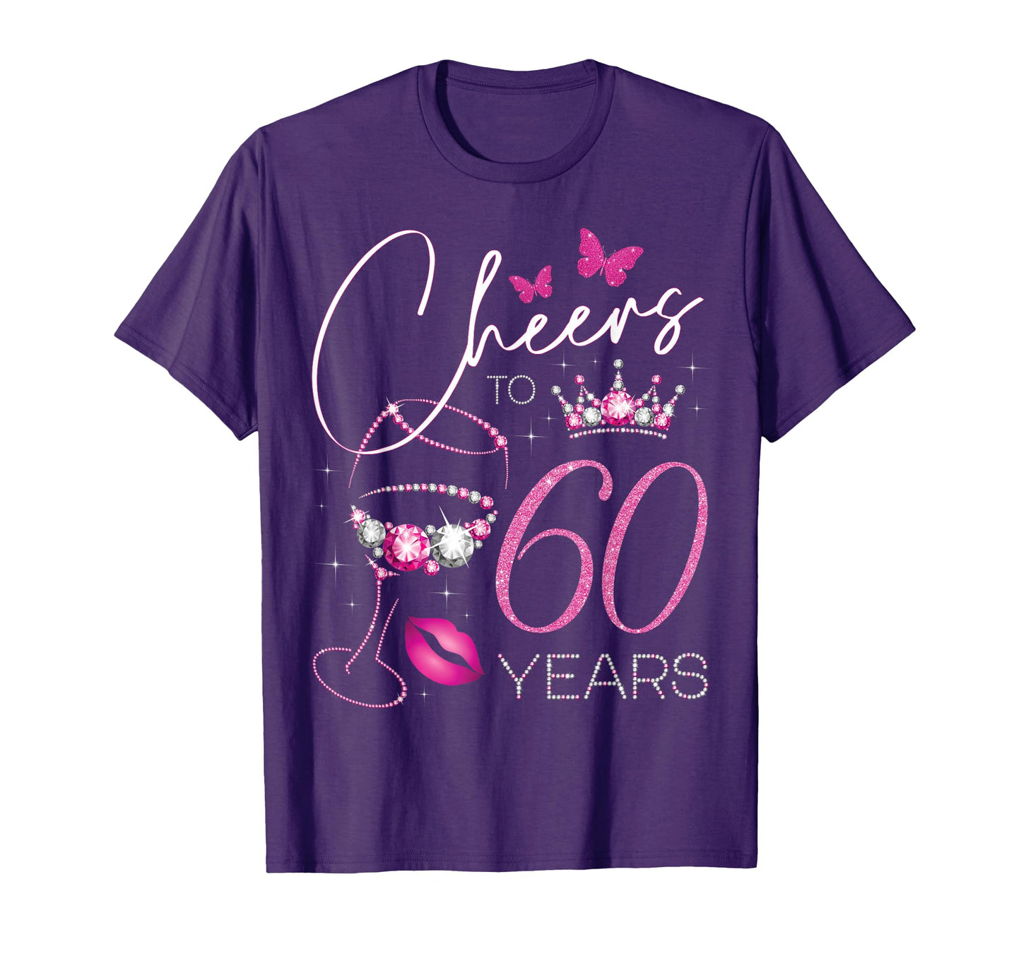 Cheers to 60 Years Old, 60th Queen's Birthday, 60th Birthday T-Shirt