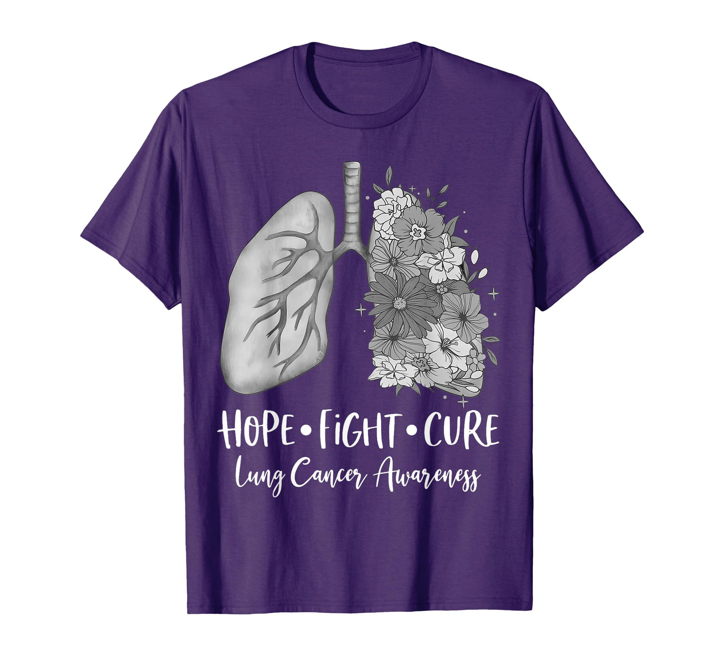 White Ribbon Faith Hope Love Support Lung Cancer Warrior T-Shirt