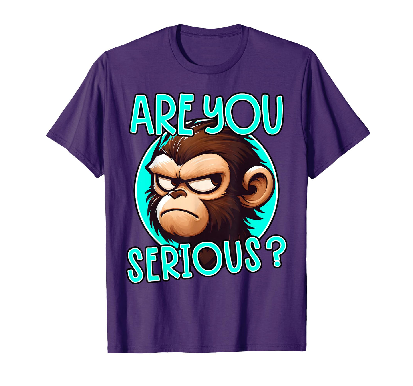 Are You Serious Grumpy Funny Monkey Meme Humor T-Shirt