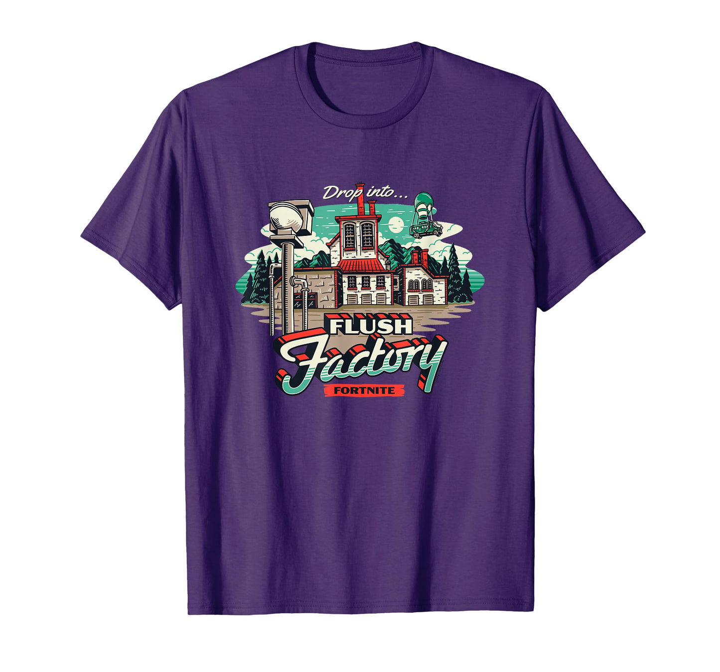 Fortnite Drop Into… Flush Factory Vintage Big Chest Poster T-Shirt