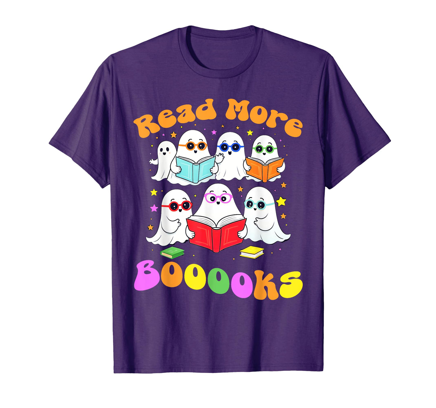 Read More Books Ghost Book Halloween Boooooks Teacher Kids T-Shirt