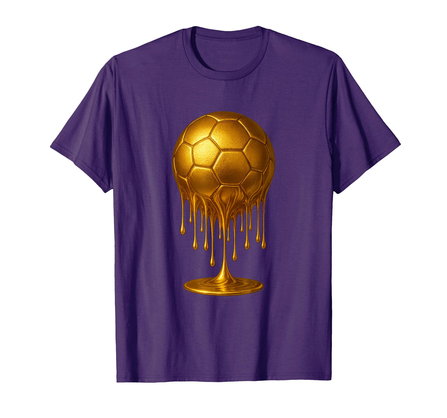 Dripping Gold Drip Soccer Game Day Player Coach Baller T-Shirt