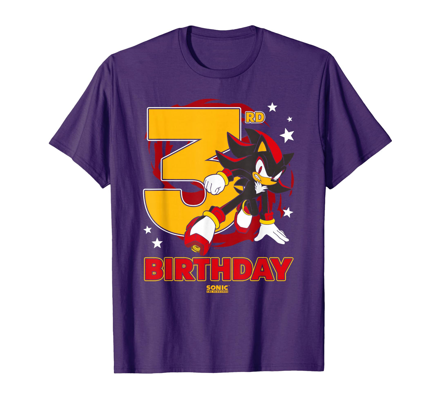 Sonic The Hedgehog 3rd Birthday Epic Shadow Big Chest Logo T-Shirt